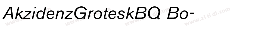 AkzidenzGroteskBQ Bo字体转换